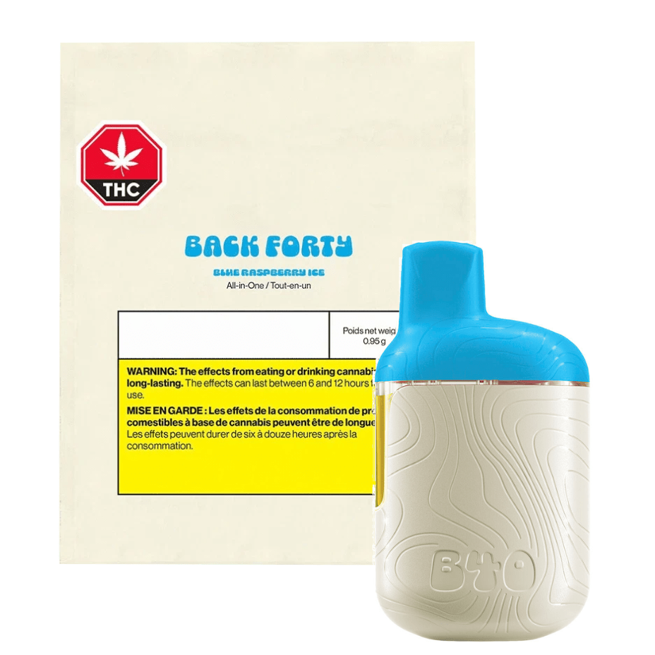 Back Forty Blue Raspberry Ice All-in-One Vape - 0.95g Morden Vape SuperStore and Cannabis Manitoba Canada