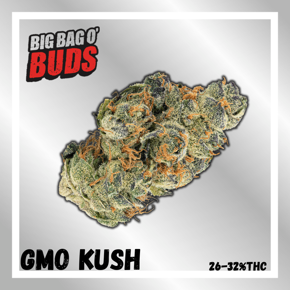 Big Bag O' Bud GMO Kush Indica Flower - 28g Morden Vape SuperStore and Cannabis Manitoba Canada