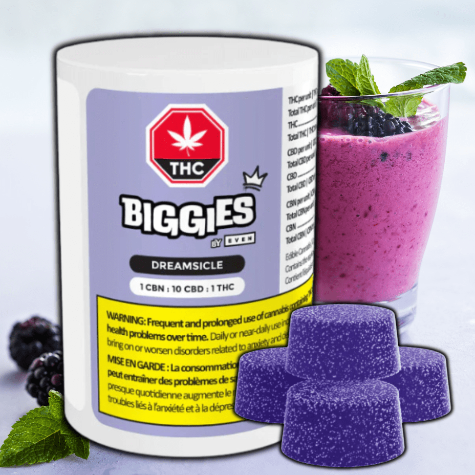 Biggies by Even Dreamsicle 10:1:1 Gummies 4x2.5mg 4x2.5mg Morden Vape SuperStore and Cannabis Manitoba Canada