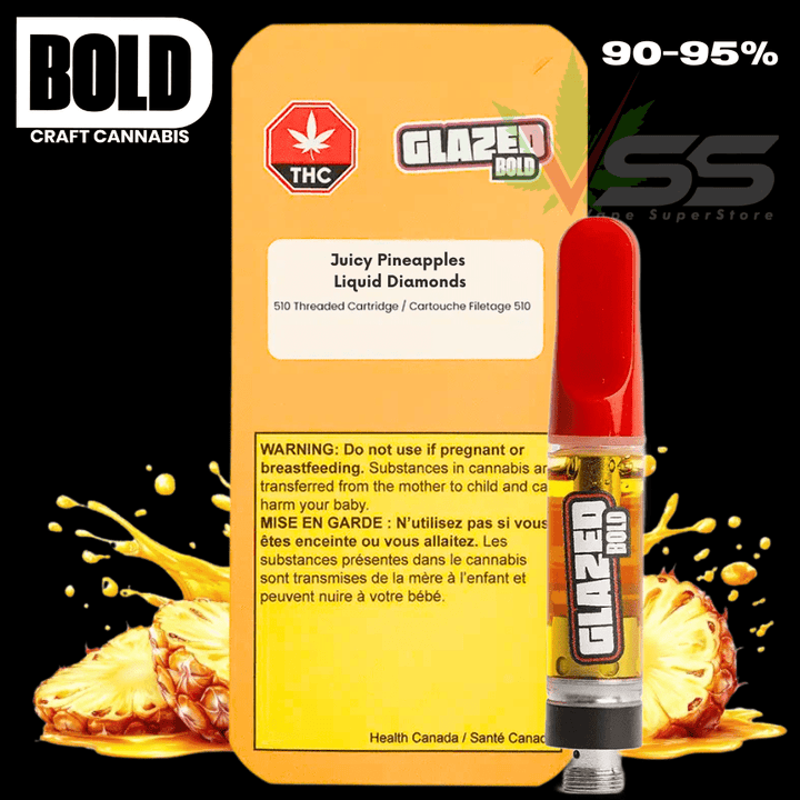 Bold Glazed Juicy Pineapples Liquid Diamonds Cartridge - 1g Morden Vape SuperStore and Cannabis Manitoba Canada
