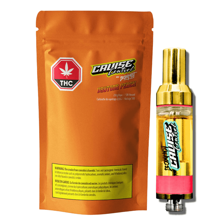 Boxhot Cruise Control Daytona Peach 2:1 Cartridge - 2g 2g Morden Vape SuperStore and Cannabis Manitoba Canada