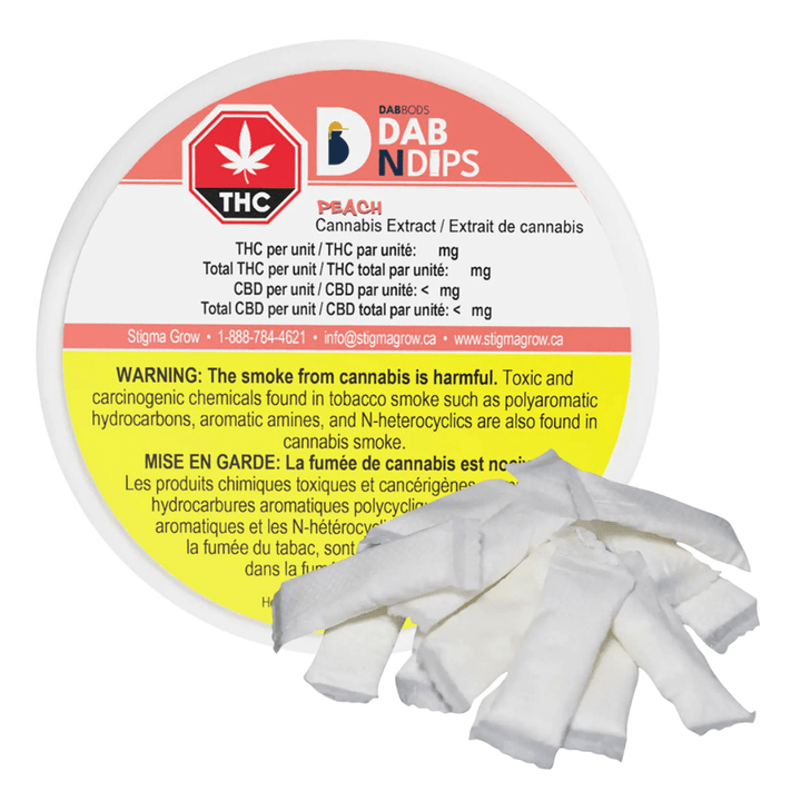 Dab Bods Peach Dab n Dips THC Pouches Morden Vape SuperStore and Cannabis Manitoba Canada