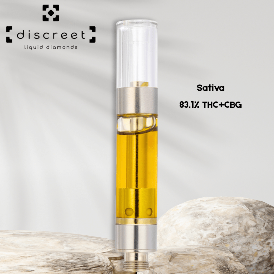Discreet Sativa CBG Blend Diamonds Cartridge - 1g Morden Vape SuperStore and Cannabis Manitoba Canada
