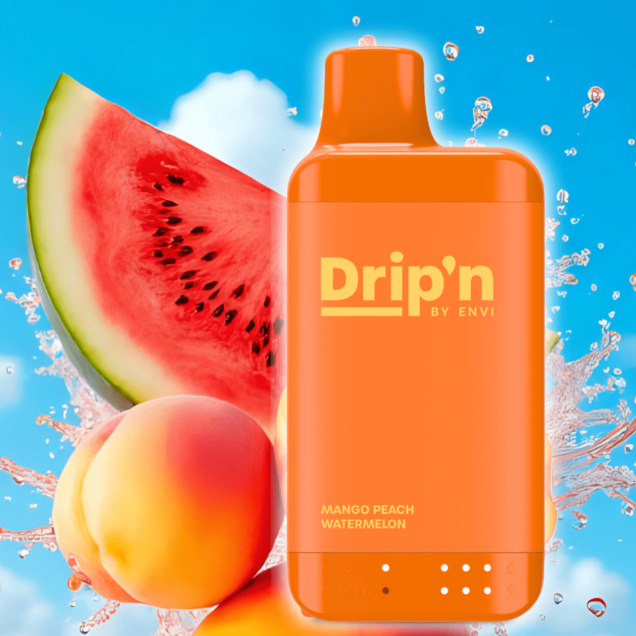 Drip'n by Envi 16K Disposable Vape - Mango Peach Watermelon 8mL / 16000 Puffs / 20mg Morden Vape SuperStore and Cannabis Manitoba Canada
