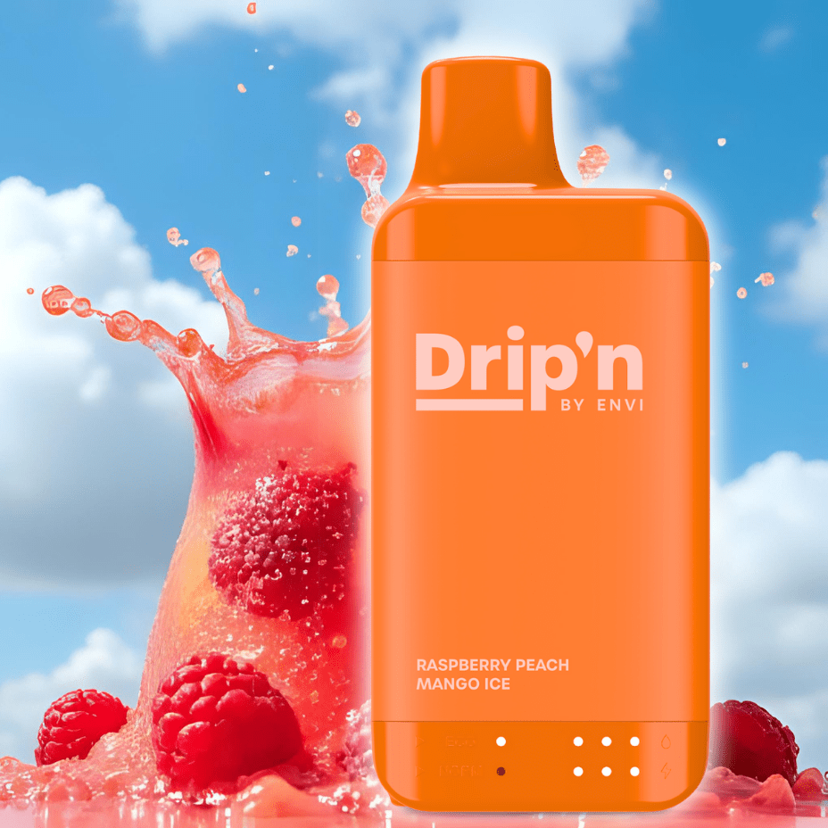 Drip'n by Envi 16K Disposable Vape - Raspberry Peach Mango Ice 8mL / 16000 Puffs / 20mg Morden Vape SuperStore and Cannabis Manitoba Canada