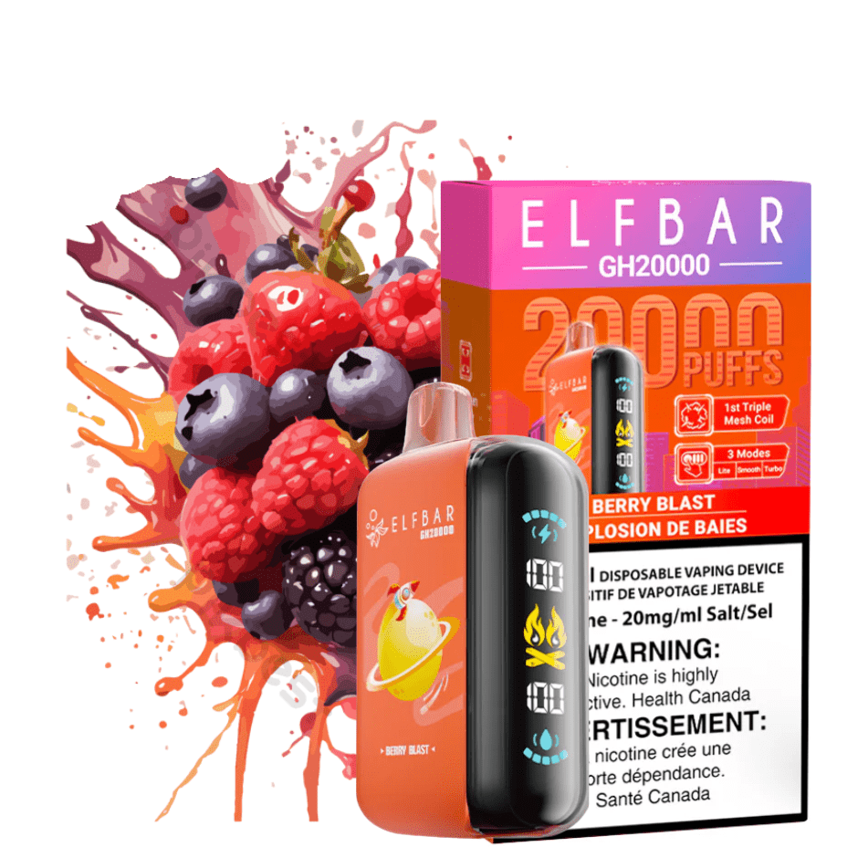 ElfBar GH20K Disposable Vape-Berry Blast Morden Vape SuperStore and Cannabis Manitoba Canada