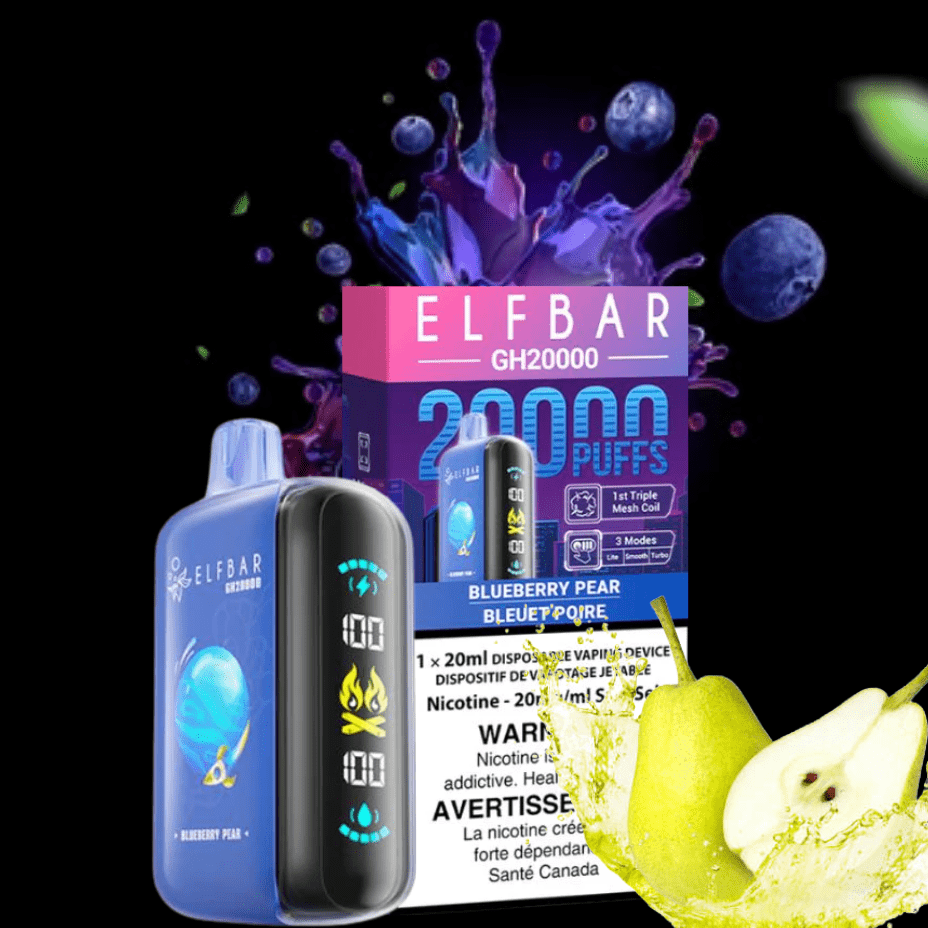 ElfBar GH20K Disposable Vape-Blueberry Pear Morden Vape SuperStore and Cannabis Manitoba Canada