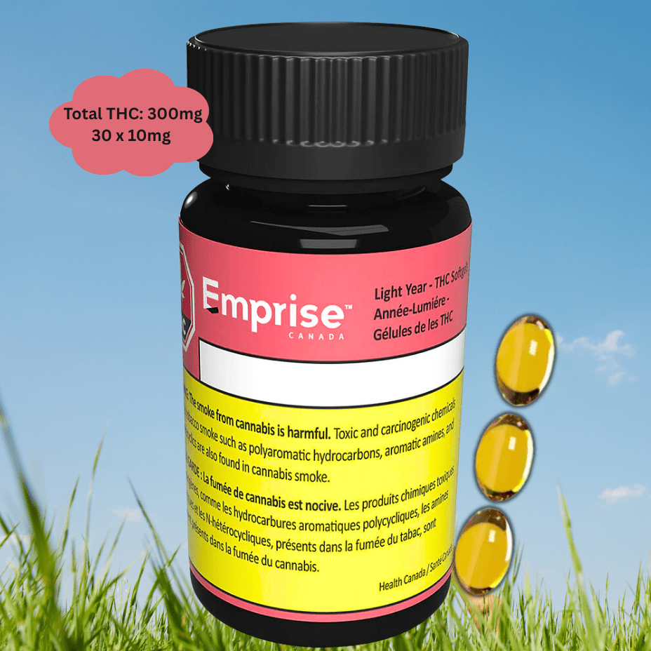 Emprise Light Year 10mg THC Softgels - 30pk Morden Vape SuperStore and Cannabis Manitoba Canada