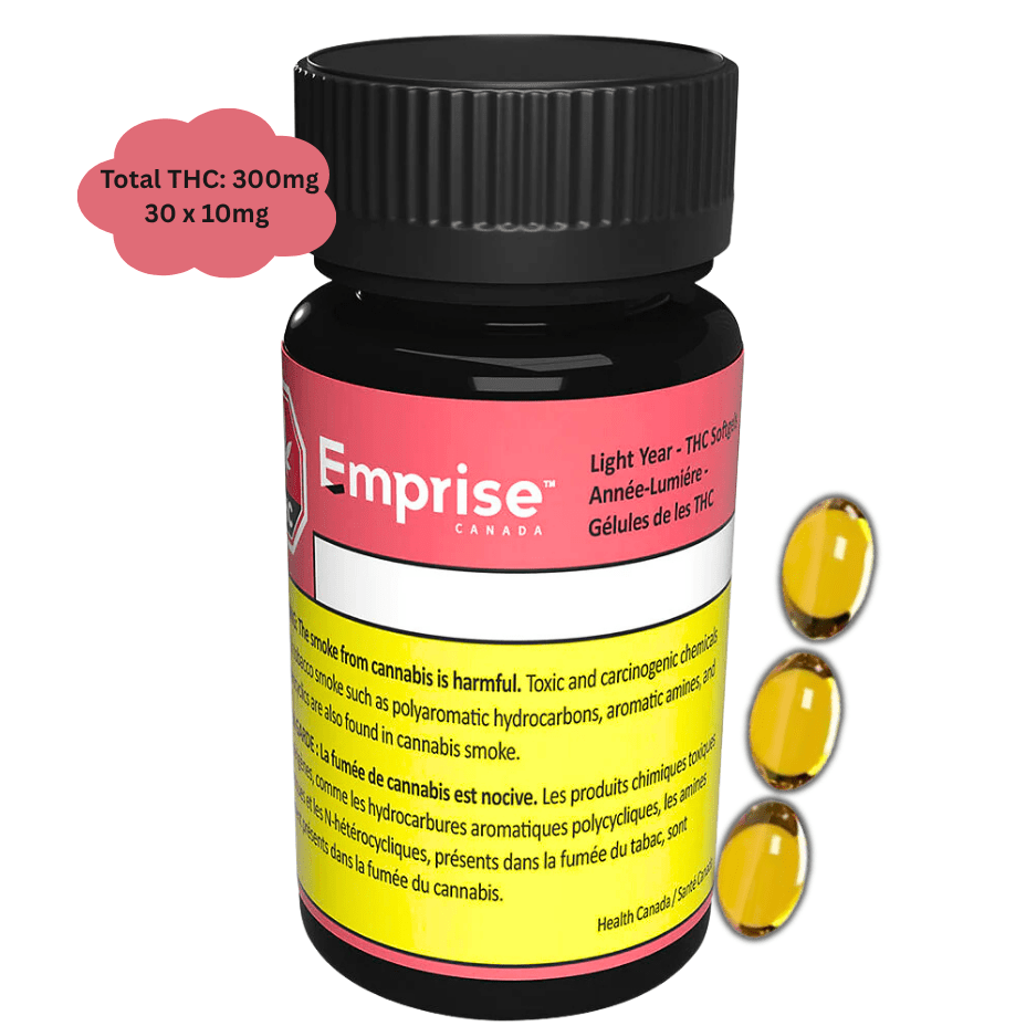 Emprise Light Year 10mg THC Softgels - 30pk Morden Vape SuperStore and Cannabis Manitoba Canada