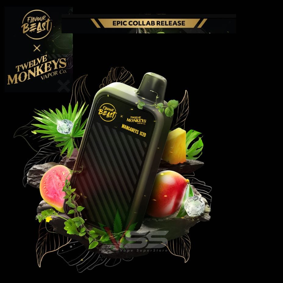 Flavour Beast X 12 Monkeys Beast Mode Max 2 50K Disposable-Mangabeys Iced Morden Vape SuperStore and Cannabis Manitoba Canada