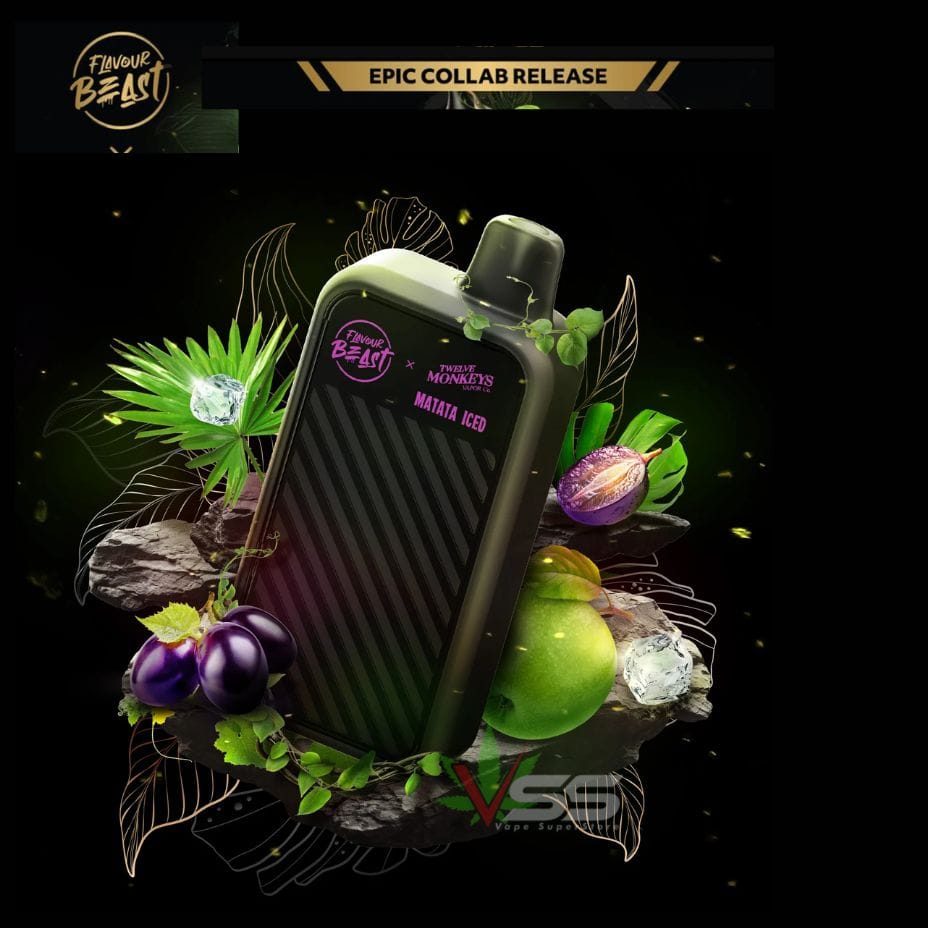 Flavour Beast X 12 Monkeys Beast Mode Max 2 50K Disposable-Matata Iced Morden Vape SuperStore and Cannabis Manitoba Canada