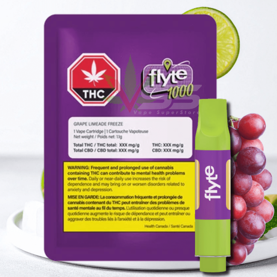 flyte1000 - Grape Limeade Freeze Vape Cartridge - 1.1g Morden Vape SuperStore and Cannabis Manitoba Canada