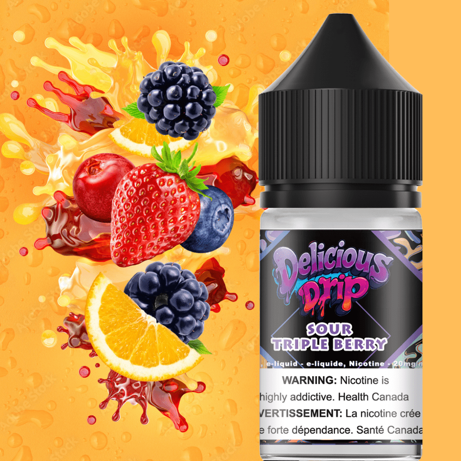 Gcore Delicious Drip Salt-Sour Triple Berry 30ml / 20mg Morden Vape SuperStore and Cannabis Manitoba Canada