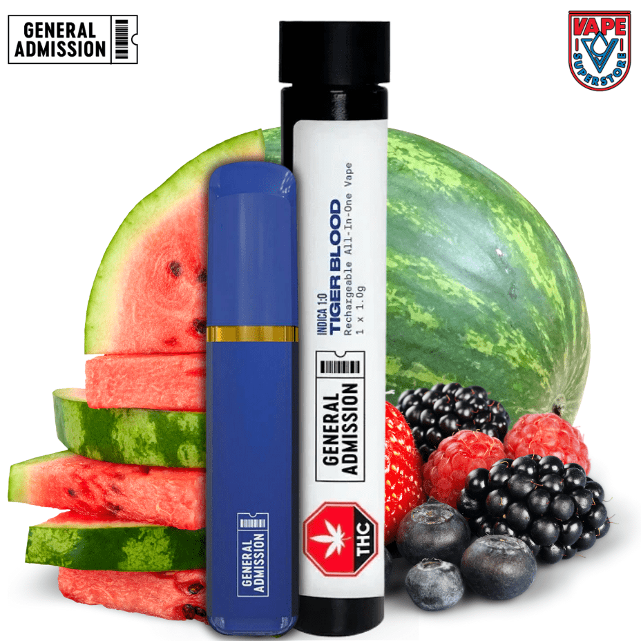 General Admission AIO Tiger Blood Disposable - 1g Morden Vape SuperStore and Cannabis Manitoba Canada