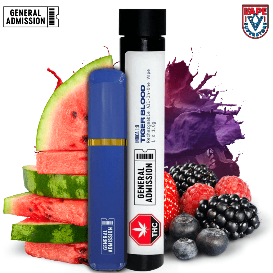 General Admission AIO Tiger Blood Disposable - 1g Morden Vape SuperStore and Cannabis Manitoba Canada