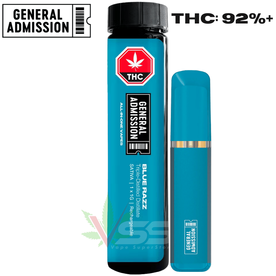 General Admission Blue Razz Sativa Disposable - 1g Morden Vape SuperStore and Cannabis Manitoba Canada