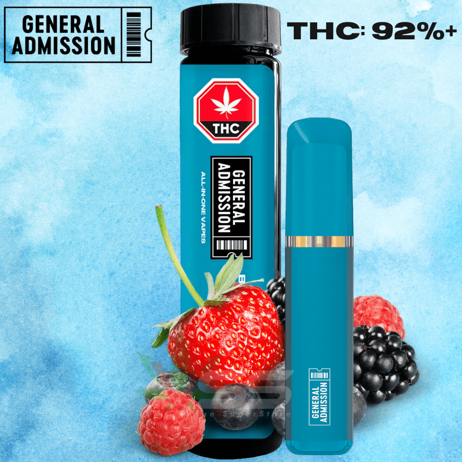 General Admission Blue Razz Sativa Disposable - 1g Morden Vape SuperStore and Cannabis Manitoba Canada