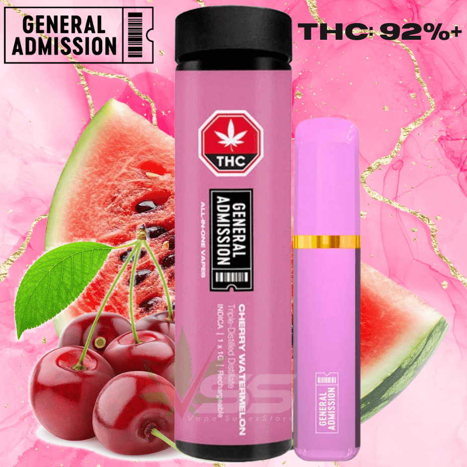 General Admission Cherry Watermelon Indica AIO - 1g Morden Vape SuperStore and Cannabis Manitoba Canada