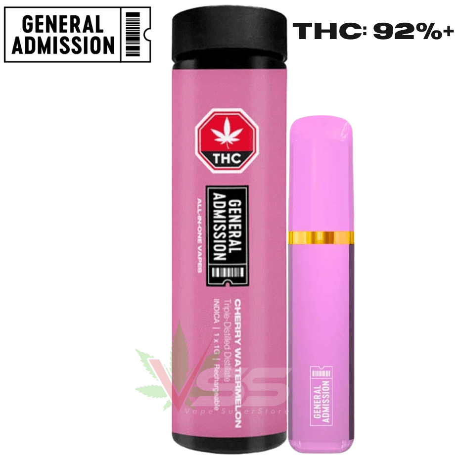 General Admission Cherry Watermelon Indica AIO - 1g Morden Vape SuperStore and Cannabis Manitoba Canada