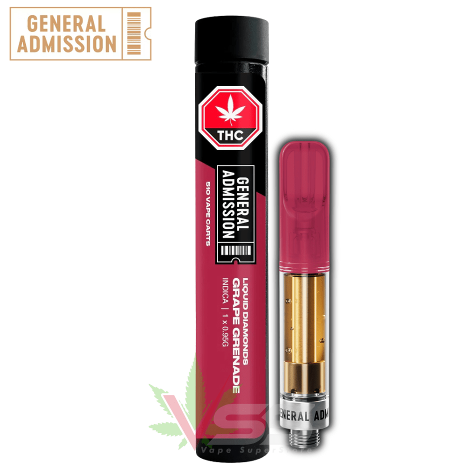 General Admission Grape Grenade Liquid Diamonds Cartridge - 0.95g Morden Vape SuperStore and Cannabis Manitoba Canada