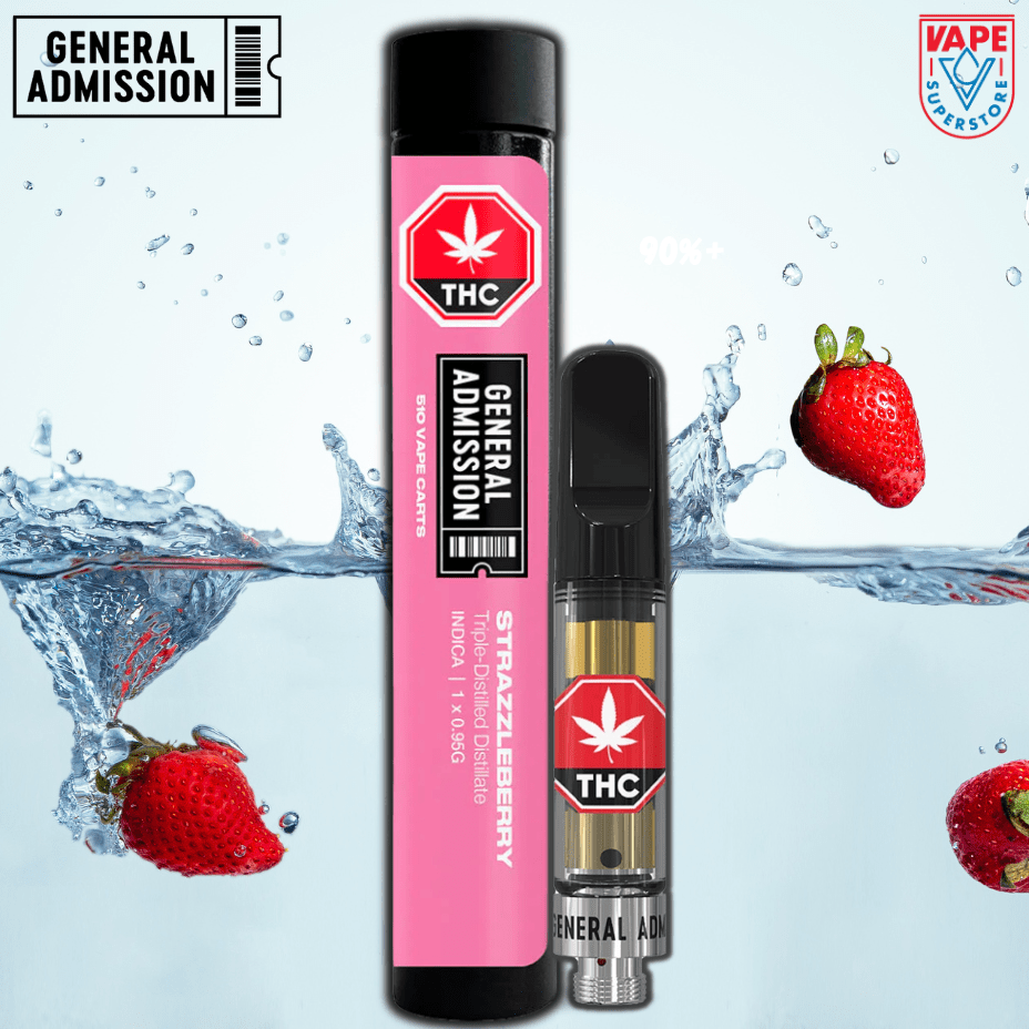 General Admission Strazzleberry Distillate Cartridge - .95g Morden Vape SuperStore and Cannabis Manitoba Canada