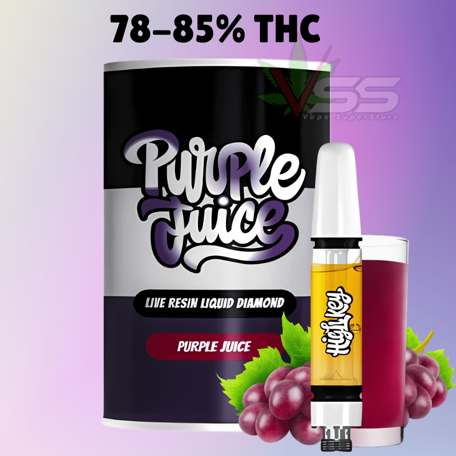 High Key Purple Juice Live Resin Diamonds Cartridge - 1g Morden Vape SuperStore and Cannabis Manitoba Canada