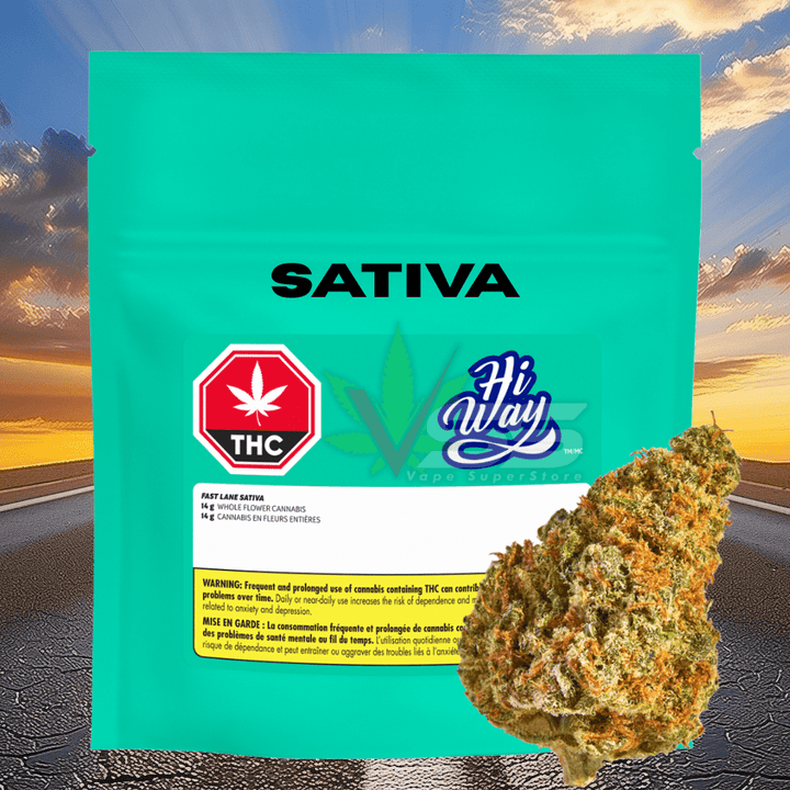 Hiway Fast Lane Sativa Flower-28g 28g Morden Vape SuperStore and Cannabis Manitoba Canada