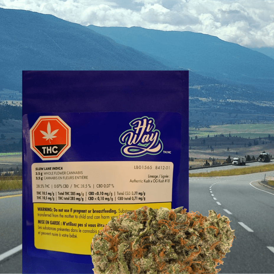 Hiway Slow Lane Indica Flower-28g 28g Morden Vape SuperStore and Cannabis Manitoba Canada
