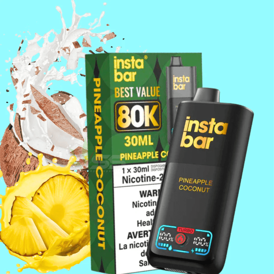 Insta Bar 80K Disposable Vape-Pineapple Coconut Morden Vape SuperStore and Cannabis Manitoba Canada