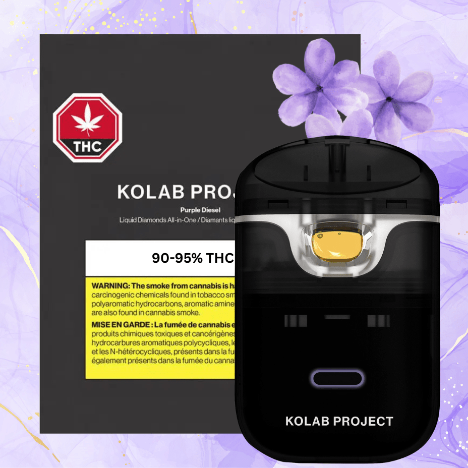 Kolab Project Purple Diesel Diamonds Disposable Vape - 1g 1g Morden Vape SuperStore and Cannabis Manitoba Canada