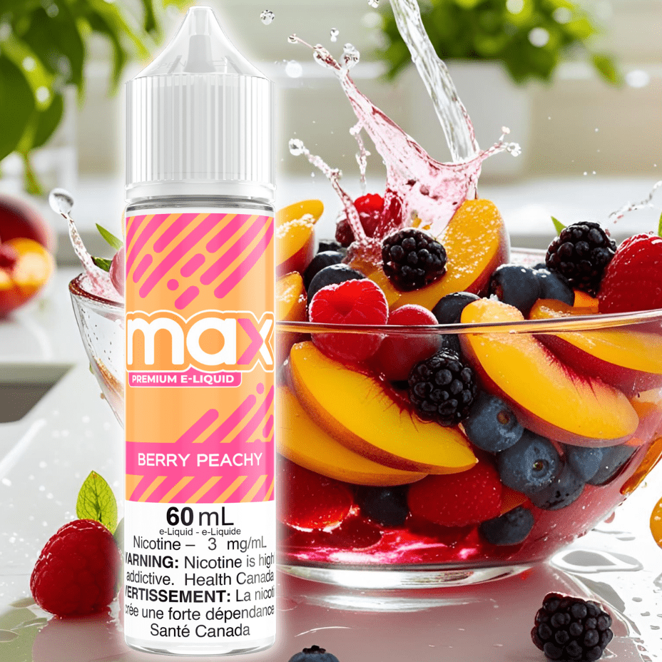 Max E-Liquid - Berry Peachy Morden Vape SuperStore and Cannabis Manitoba Canada