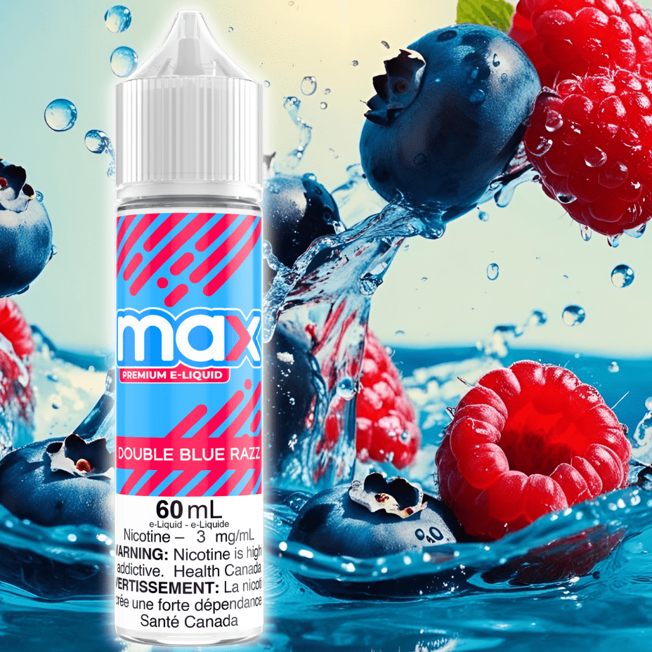 Max E-Liquid - Double Blue Razz Morden Vape SuperStore and Cannabis Manitoba Canada