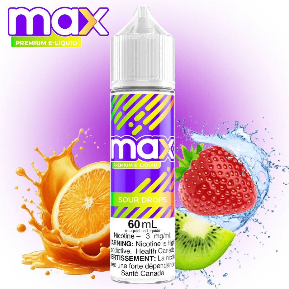 Max E-Liquid - Sour Drops 3mg Morden Vape SuperStore and Cannabis Manitoba Canada