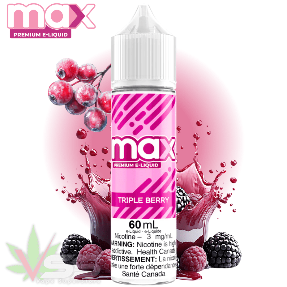 Max E-liquid - Triple Berry 3mg Morden Vape SuperStore and Cannabis Manitoba Canada
