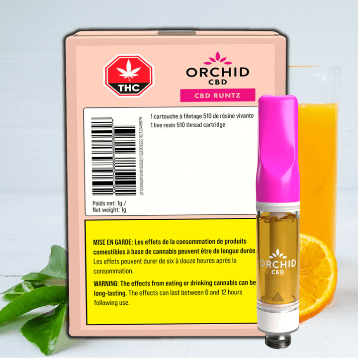 Orchid CBD Rntz Live Resin Cartridge - 1g Morden Vape SuperStore and Cannabis Manitoba Canada