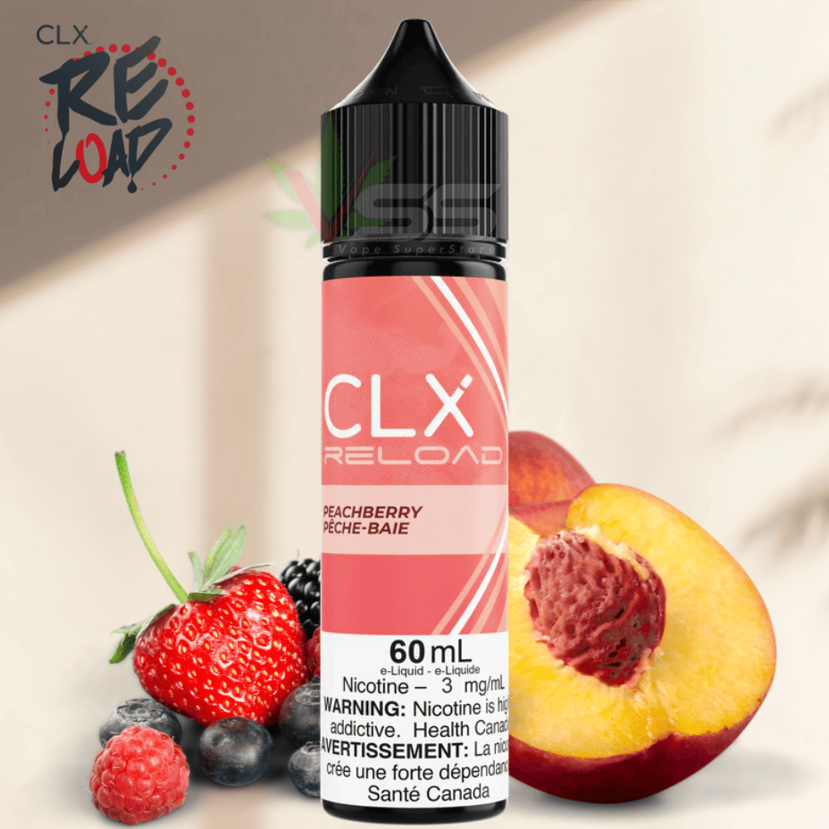 Peach Berry by CLX Reload E-liquid 3mg Morden Vape SuperStore and Cannabis Manitoba Canada