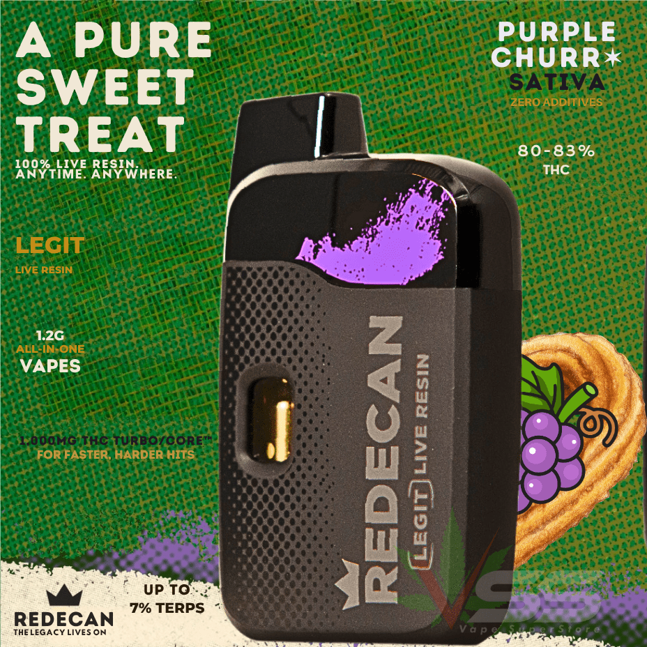Redecan - Legit Live Resin Purple Churr* AIO Vape - 1.2g Morden Vape SuperStore and Cannabis Manitoba Canada