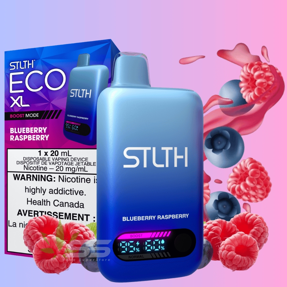 STLTH Eco XL Disposable Vape - Blueberry Raspberry Morden Vape SuperStore and Cannabis Manitoba Canada