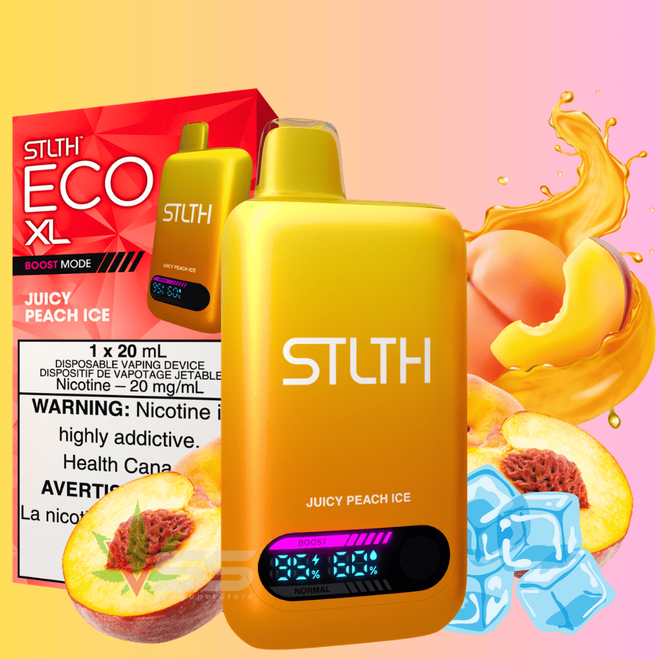 STLTH Eco XL Disposable Vape - Juicy Peach Ice Morden Vape SuperStore and Cannabis Manitoba Canada