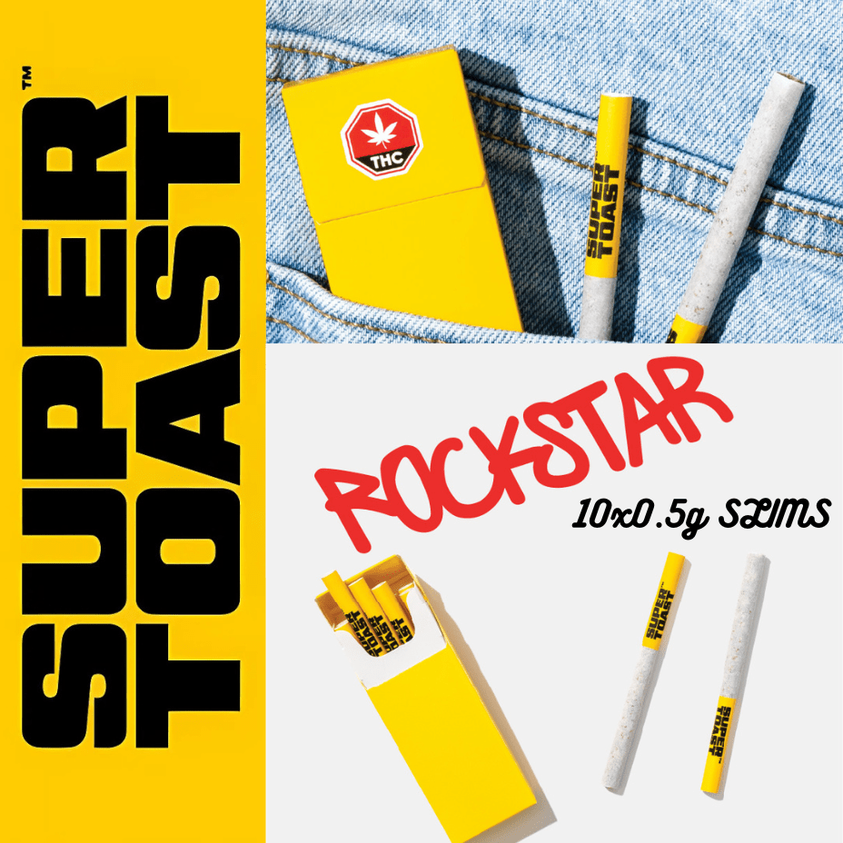 Super Toast Rockstar Slims 10x0.5g 10x0.5g Morden Vape SuperStore and Cannabis Manitoba Canada