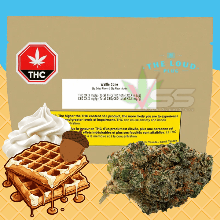 The Loud Plug - Waffle Cone Hybrid Flower 28g Morden Vape SuperStore and Cannabis Manitoba Canada