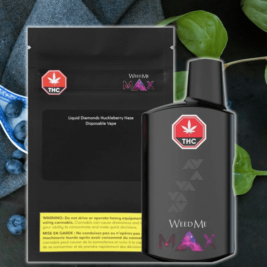 Weed Me MAX Huckleberry Haze Diamonds Disposable - 1g Morden Vape SuperStore and Cannabis Manitoba Canada