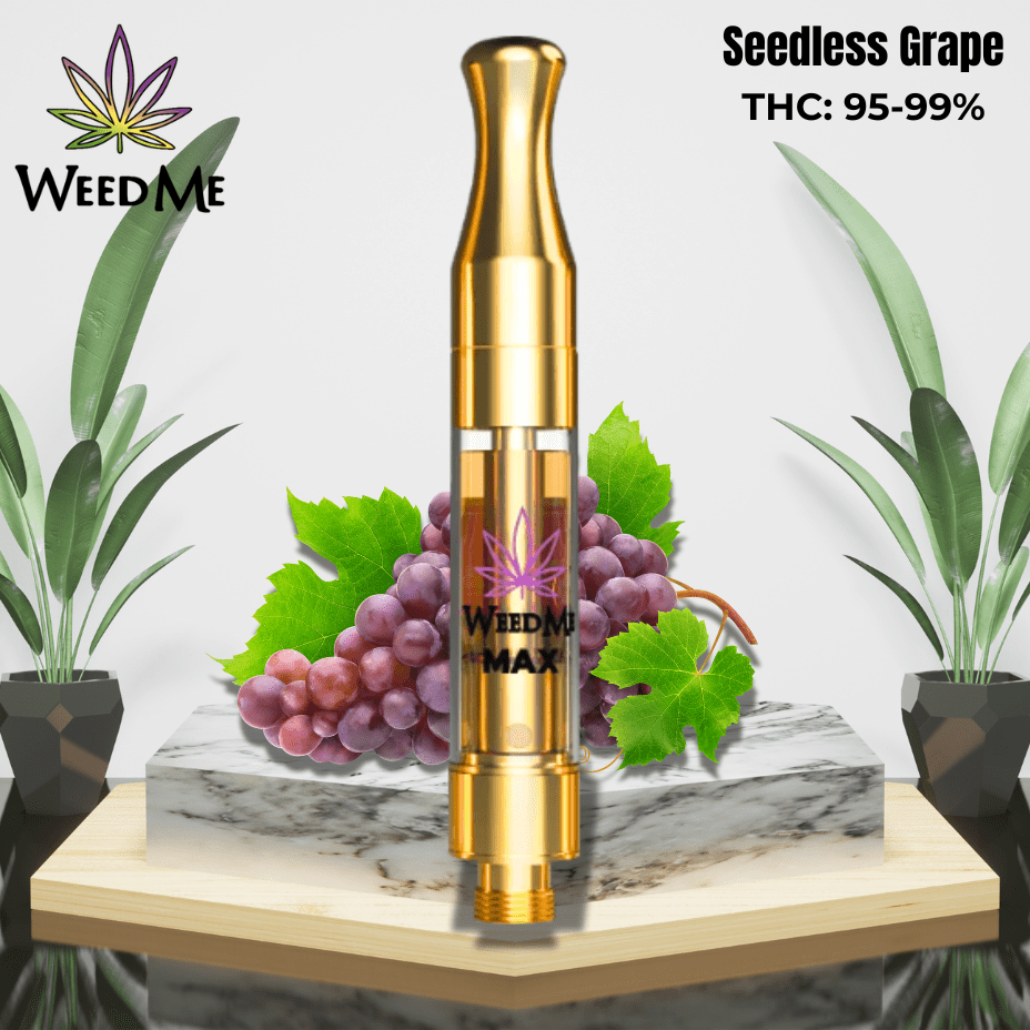 Weed Me Max Seedless Grape Liquid Diamond 510 Cartridge-1g 1g Morden Vape SuperStore and Cannabis Manitoba Canada