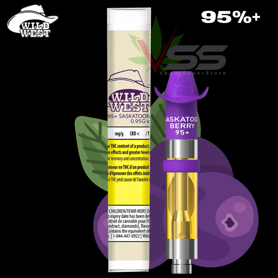 Wild West 95+ Saskatoon Berry Liquid Diamonds Cartridge - 0.95g Morden Vape SuperStore and Cannabis Manitoba Canada