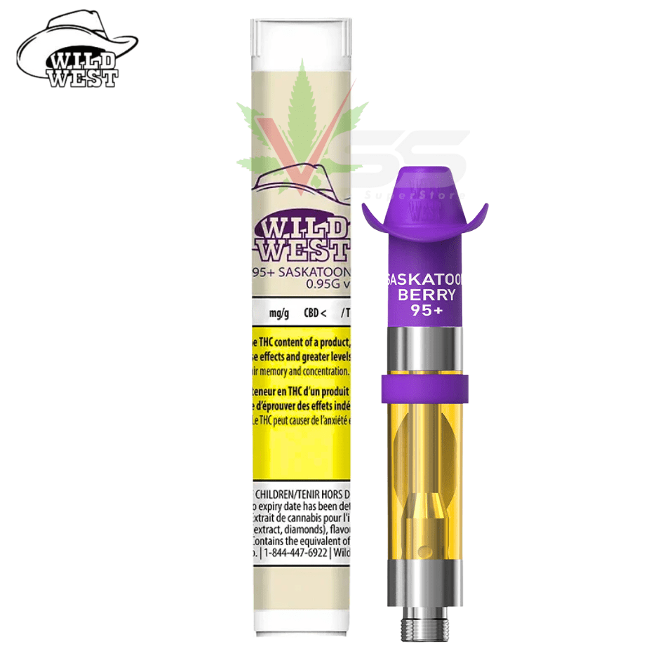 Wild West 95+ Saskatoon Berry Liquid Diamonds Cartridge - 0.95g Morden Vape SuperStore and Cannabis Manitoba Canada