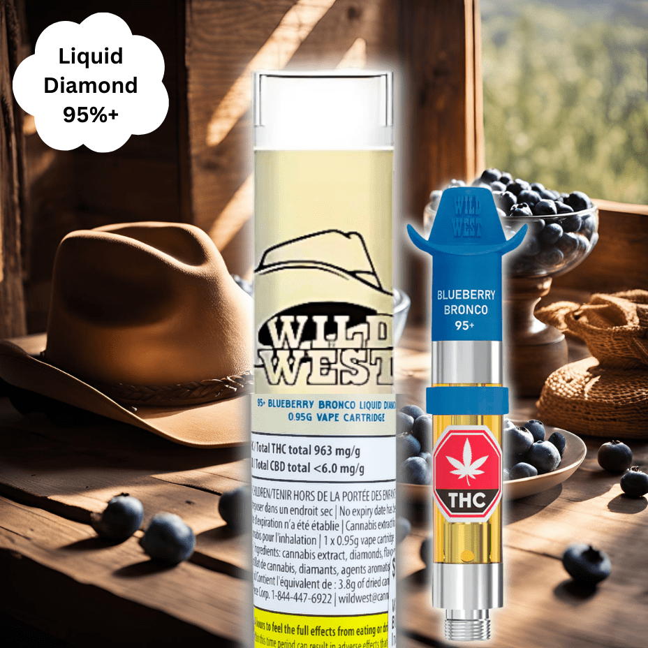 Wild West Blueberry Bronco Liquid Diamond Cartridge-0.95g 0.95g Morden Vape SuperStore and Cannabis Manitoba Canada