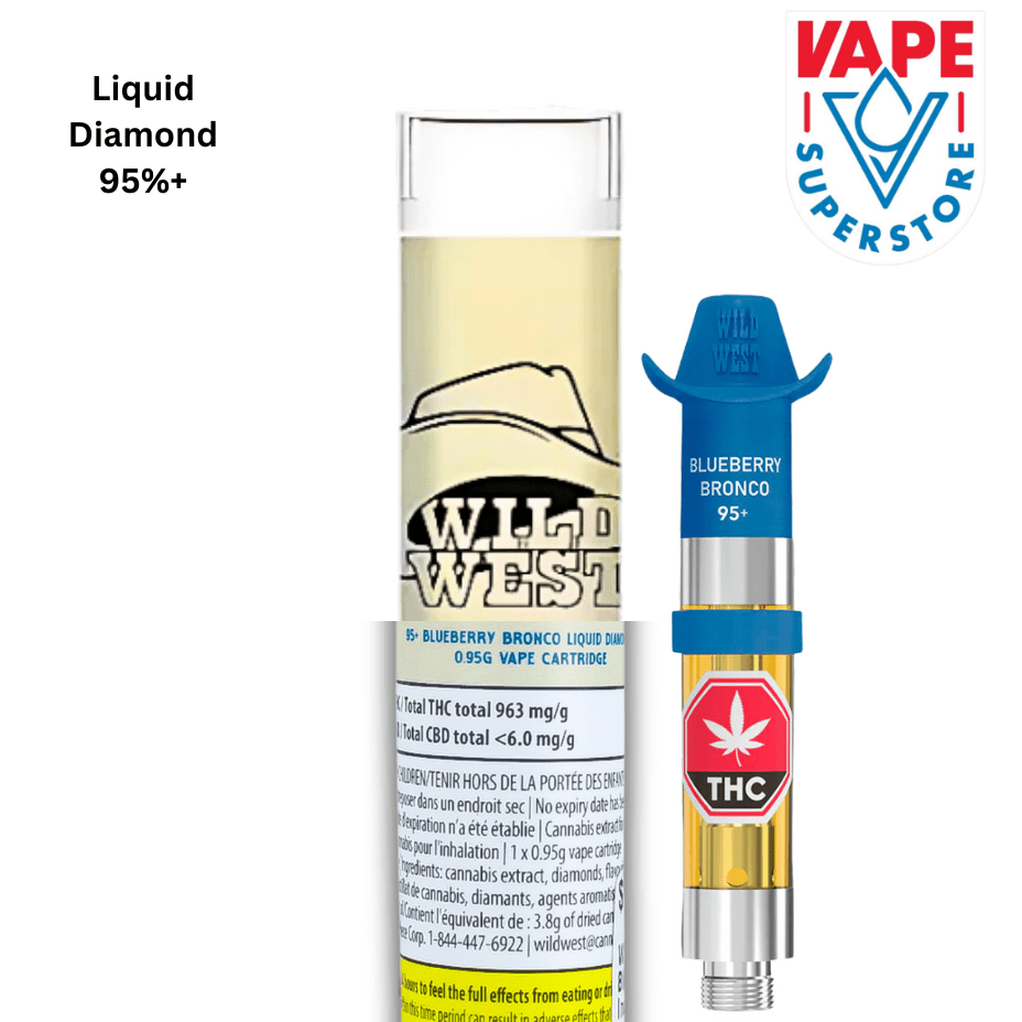 Wild West Blueberry Bronco Liquid Diamond Cartridge-0.95g 0.95g Morden Vape SuperStore and Cannabis Manitoba Canada