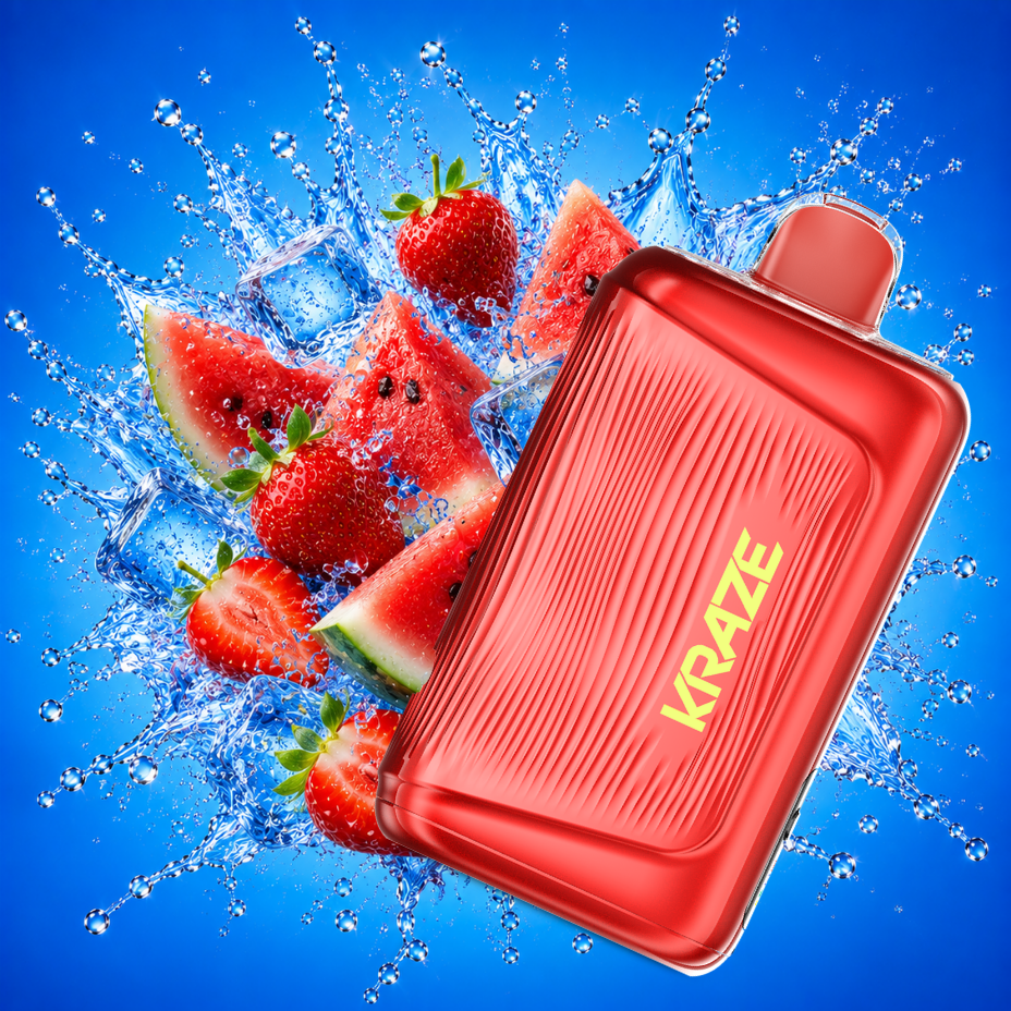 Kraze Giga 150K Disposable Vape Strawberry Watermelon G Ice Morden Vape SuperStore and Cannabis Manitoba Canada 2