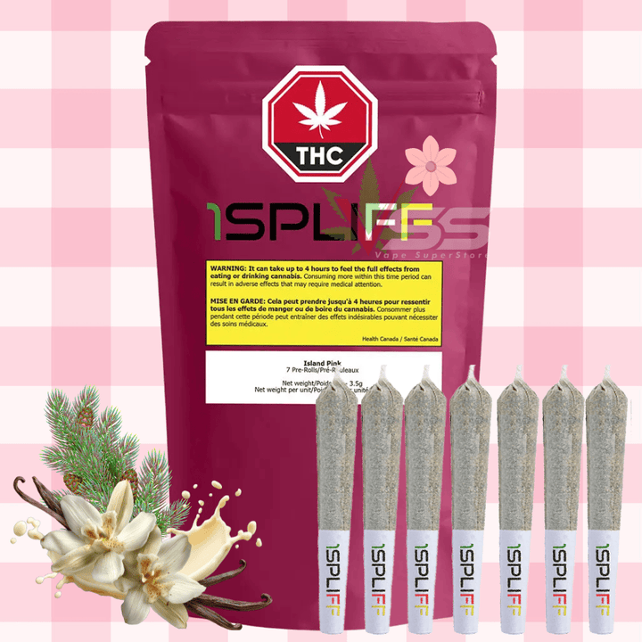 1Spliff - Island Pink Indica Pre-rolls 7x0.5g Morden Vape SuperStore and Cannabis Manitoba Canada
