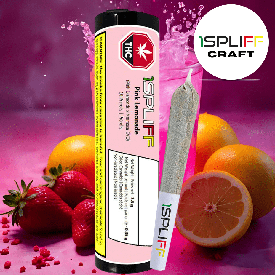 1Spliff - Pink Lemonade Pre-rolls 10x0.35g Morden Vape SuperStore and Cannabis Manitoba Canada